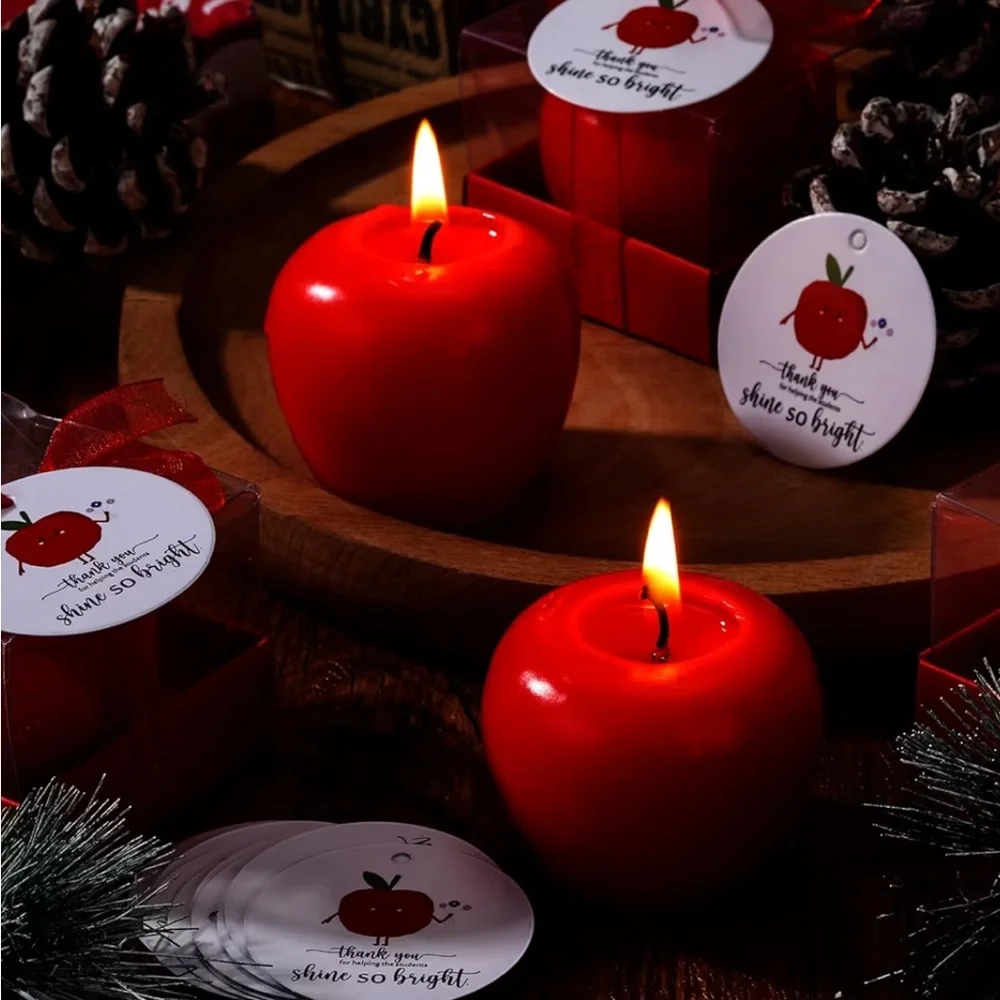 Apple shape candles ( set of 4 ) - Picture 1 of 6